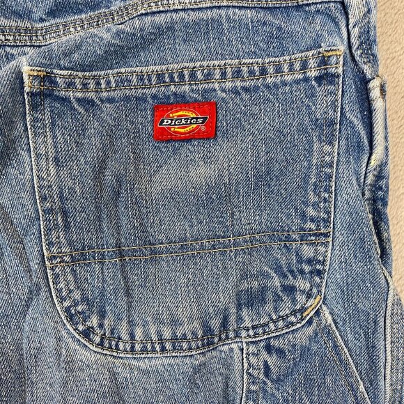 Dickies Mens Carpenter Jeans 36x30 Cargo Straight Workwear Blue Denim Relaxed - Picture 8 of 12